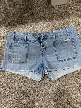 American Eagle Outfitters Light Wash Denim Cutoff Shorts